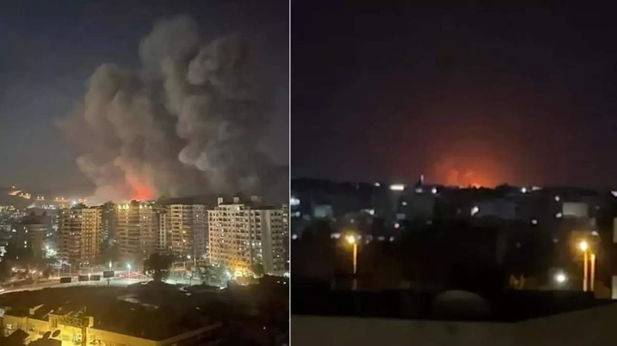 İsrail, Kamışlı Havalimanı’nı vurdu! Yükselen alevler Mardin’den görüntülendi